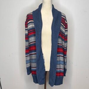 Lauren Ralph Lauren Striped Western Style Cardigan Sweater Size L